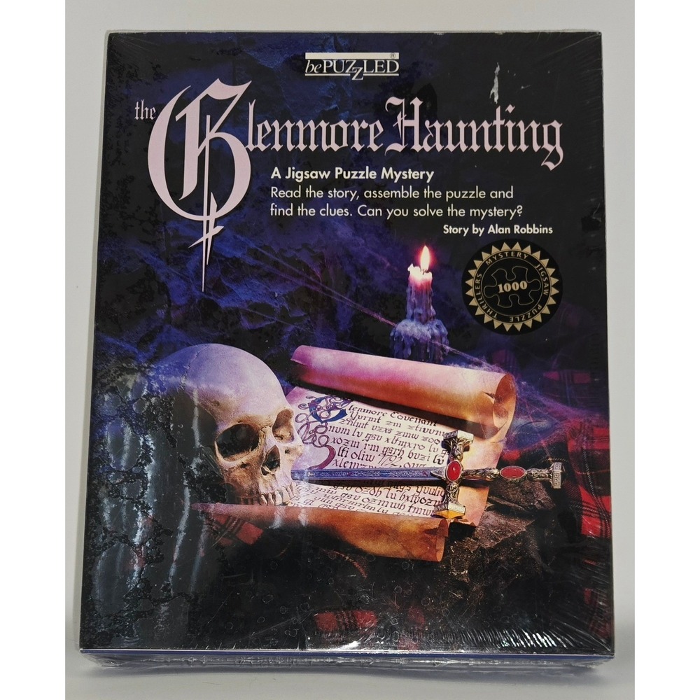 Vintage 1993 bePUZZLED The Glenmore Haunting 1000 Piece Mystery Jigsaw Puzzle